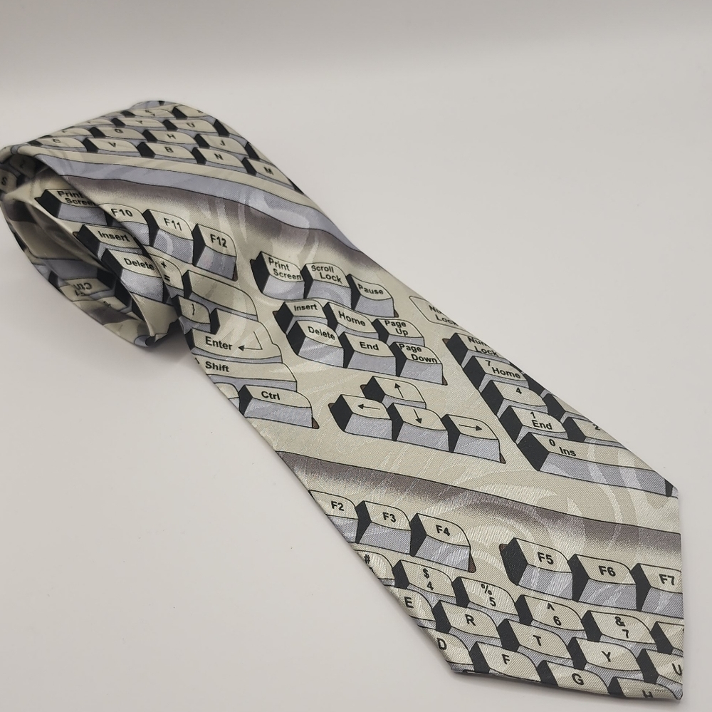 Set Of Two Vintage Computer Ties Mouse Keyboard S… - image 6